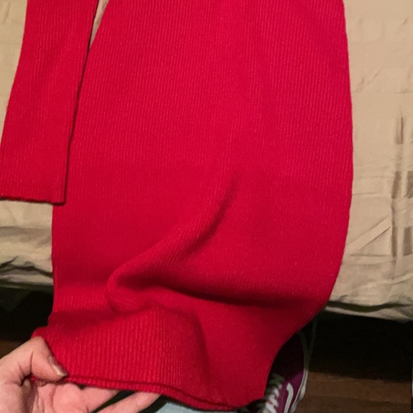 Red midi sweater dress - Picture 2 of 2